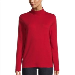 Red Karen Scott Turtleneck Top